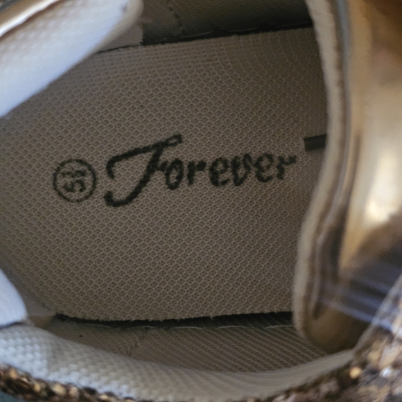 Forever Link Gold Glitter Sneakers - Picture 6 of 8